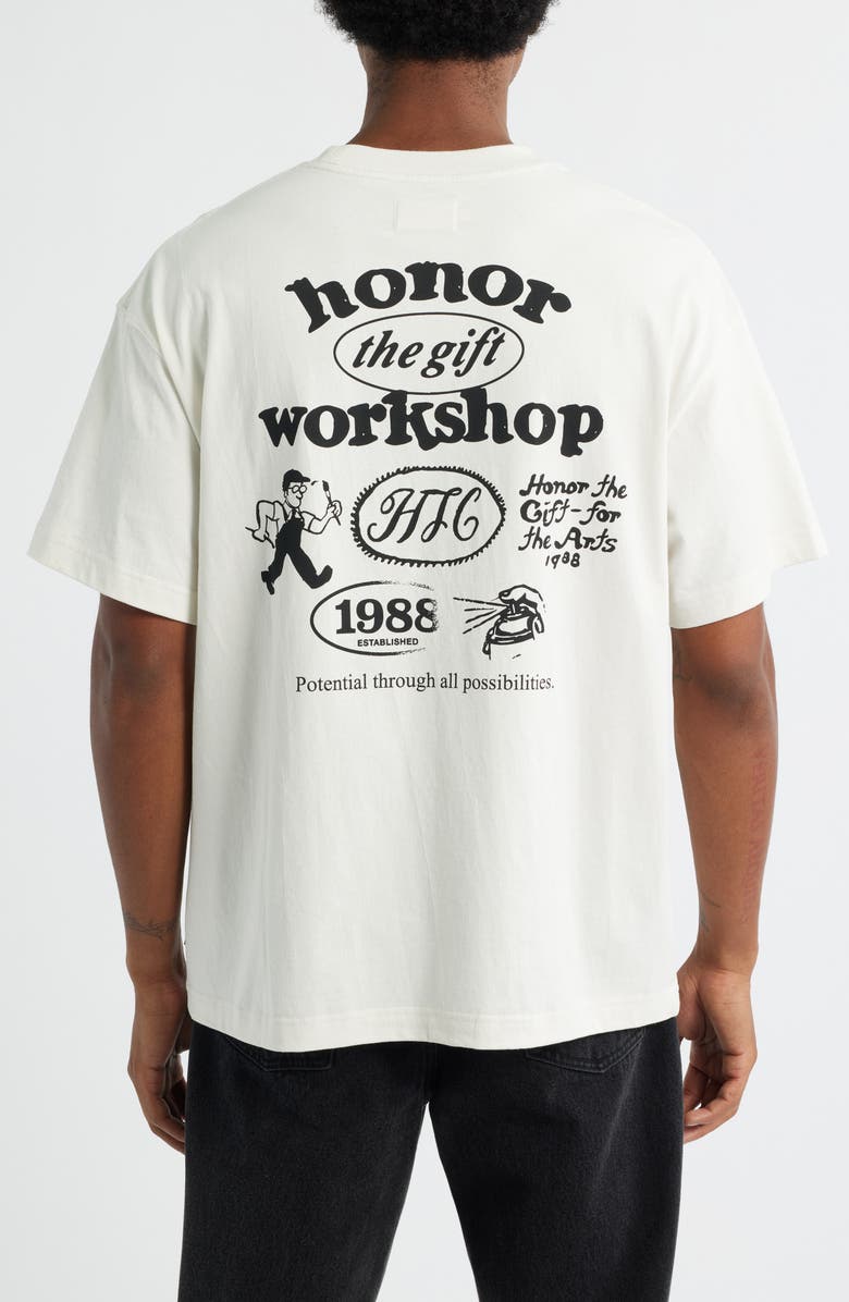 HONOR THE GIFT Workshop Graphic T-Shirt, Alternate, color, Bone