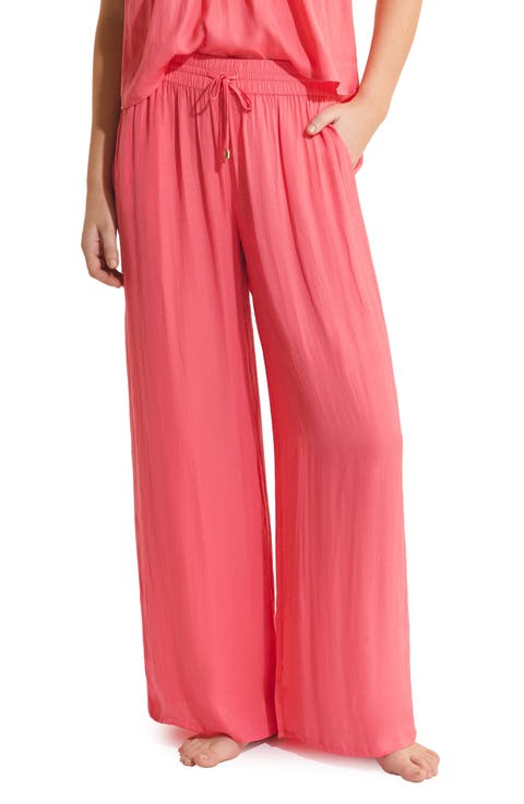 Cheeta Wide Leg Pajama Pants