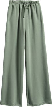 Zella Girl Kids' Step Up Wide Leg Fleece Pants