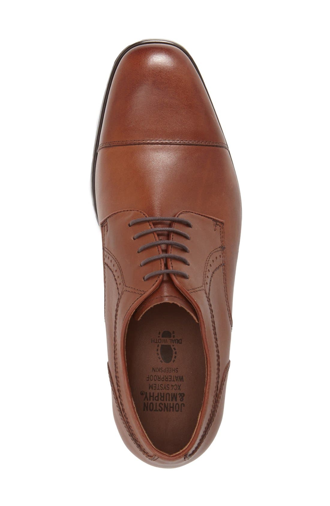 'Branning' Waterproof Cap Toe Derby, Alternate, color, TAN CALFSKIN