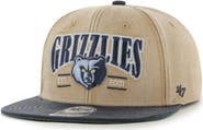 '47 Men's '47 Khaki/Navy Memphis Grizzlies Chilmark Captain Snapback Hat
