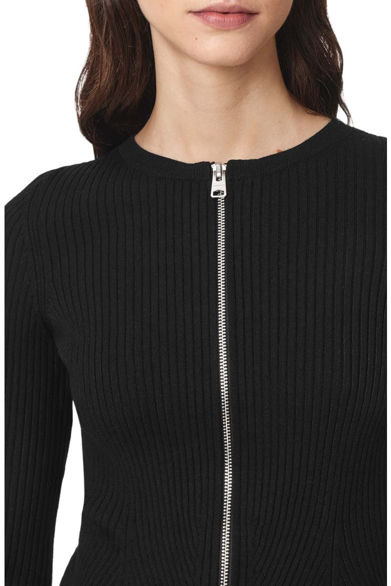 Cruz Zip Cardigan, Alternate, color, BLACK