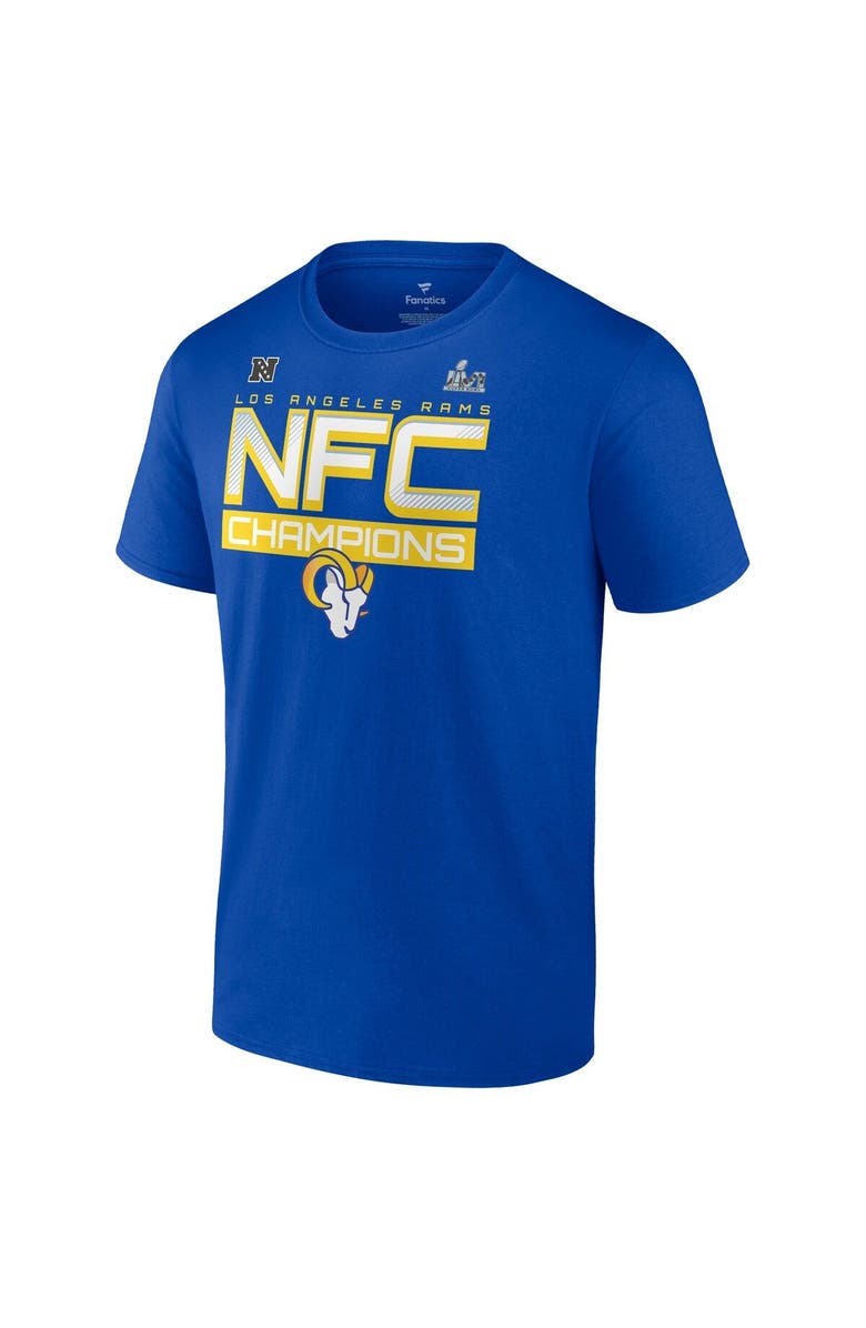 FANATICS Men's Fanatics Branded Royal Los Angeles Rams 2021 NFC Champions Iconic Slant T-Shirt, Alternate, color, 