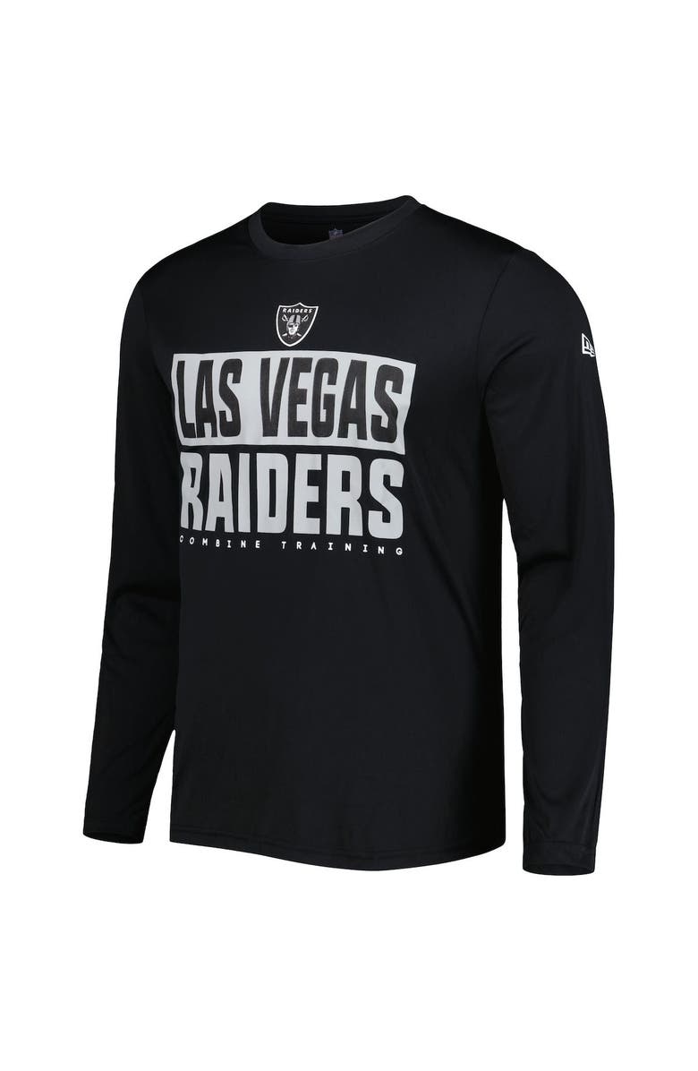 New Era Men's New Era Black Las Vegas Raiders Combine Authentic Offsides Long Sleeve T-Shirt, Alternate, color, Black