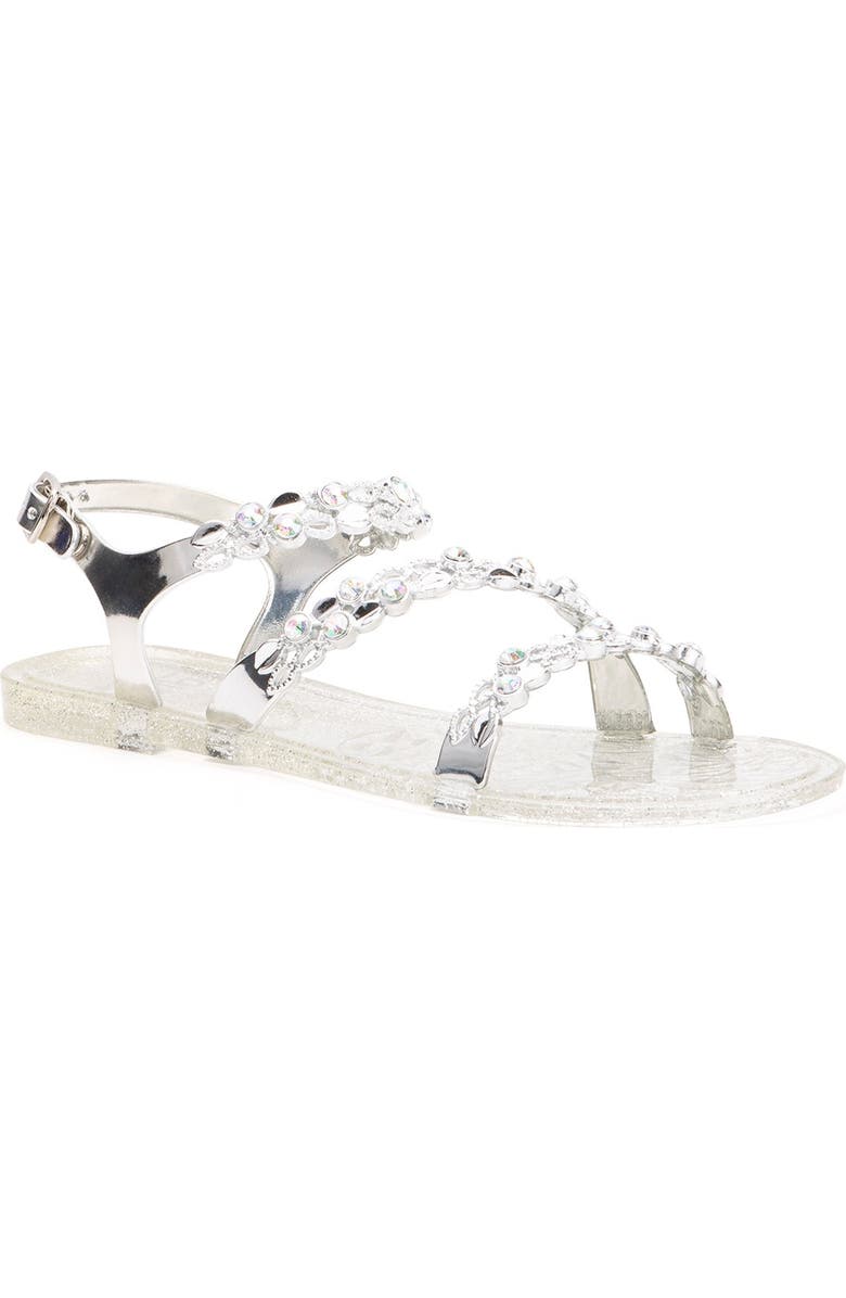 OLIVIA MILLER Embellished Jelly Sandal, Alternate, color,