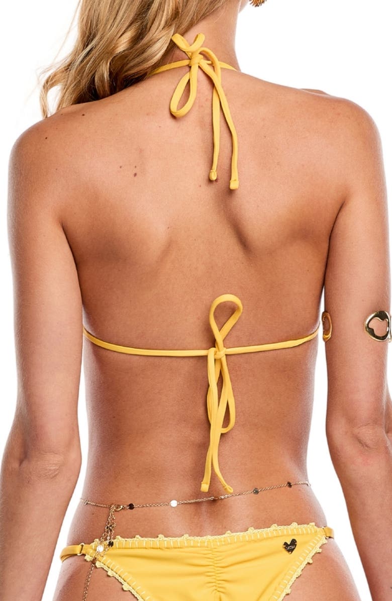 Capittana Missy Crochet Overlay Triangle Bikini Top, Alternate, color, 