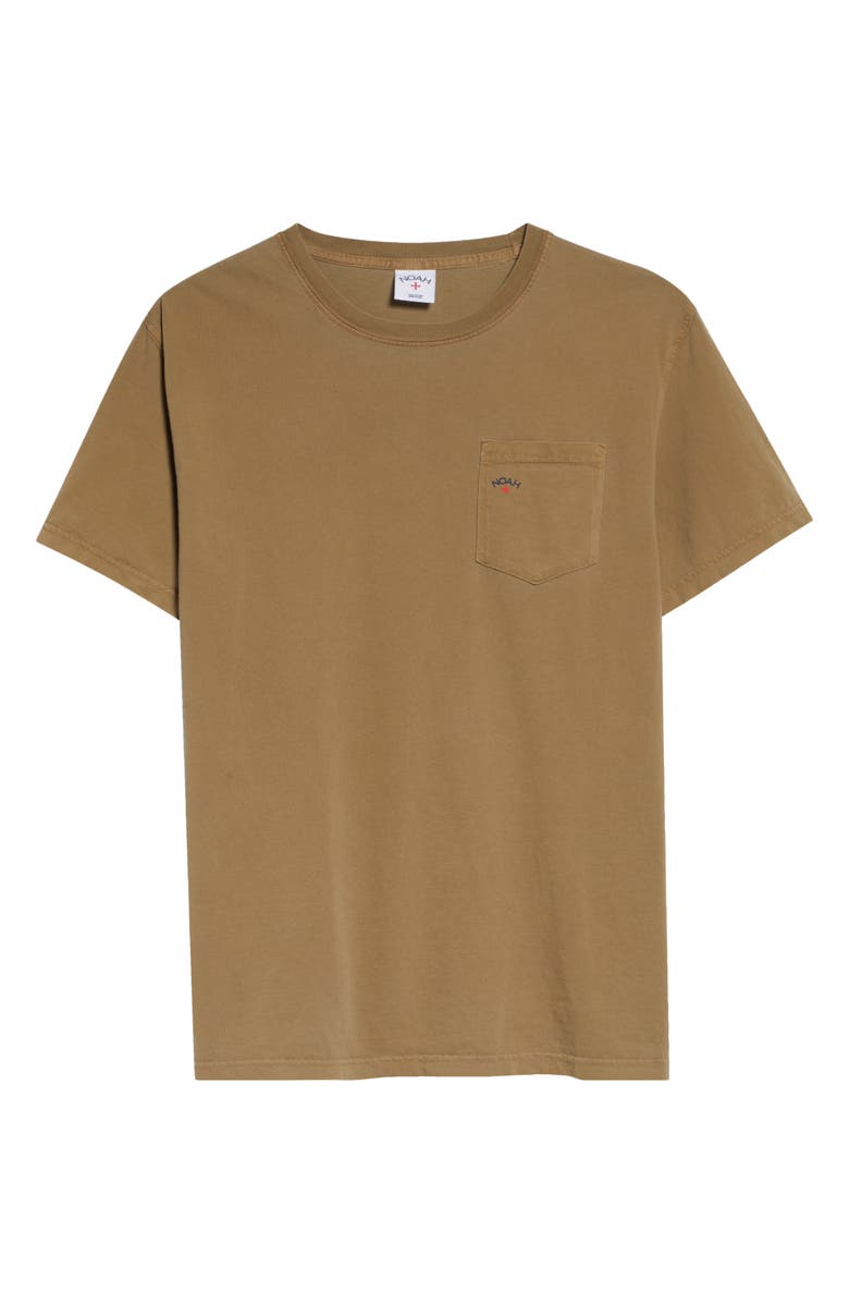 Noah Core Logo Pocket T-Shirt, Main, color, Khaki Pigment Dye