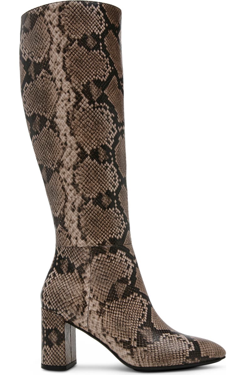 Anne Klein Beth Snakeskin Embossed Knee High Boot, Alternate, color,