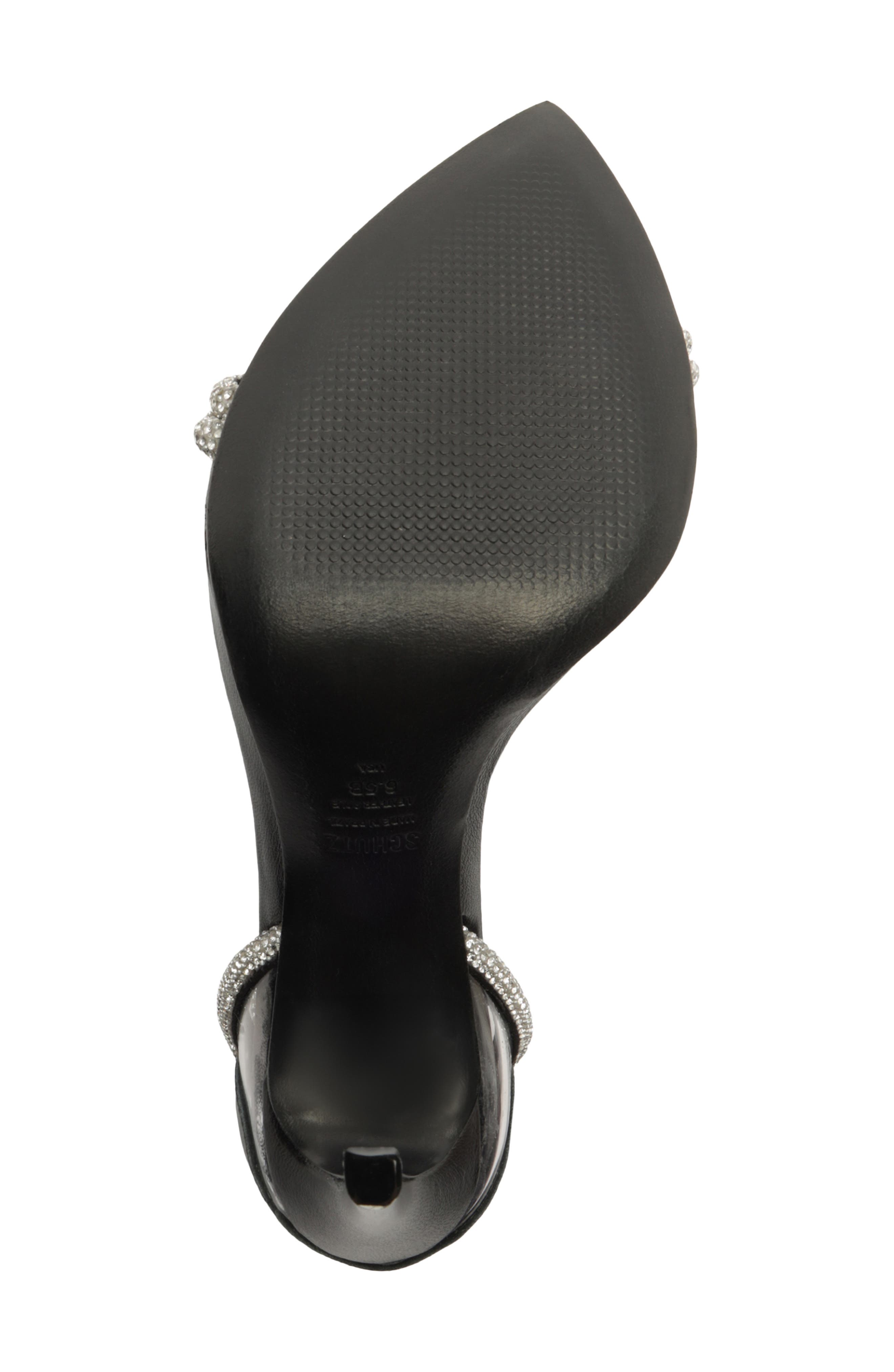 Schutz Skye Shine Ankle Strap Sandal, Alternate, color, Black