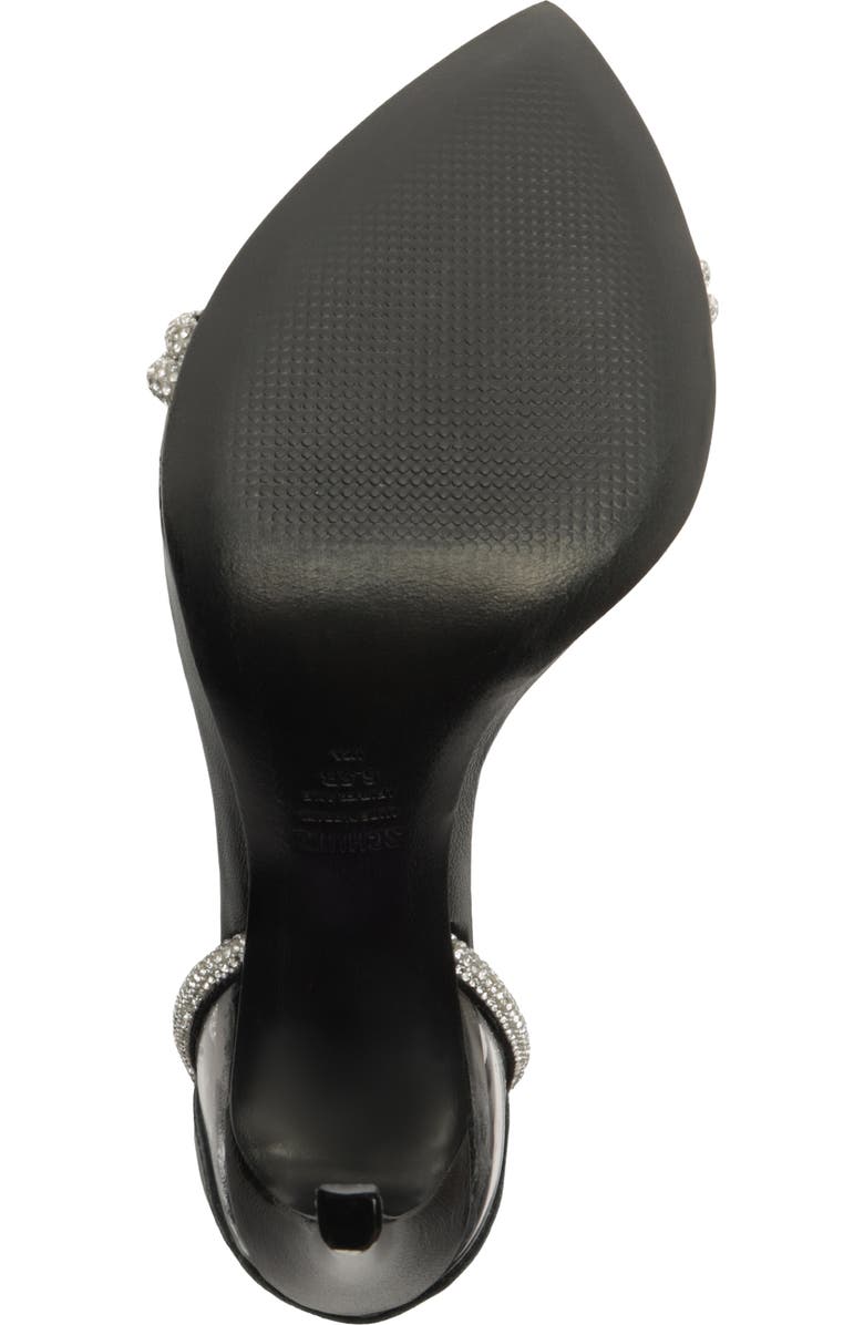 Schutz Skye Shine Ankle Strap Sandal, Alternate, color, Black