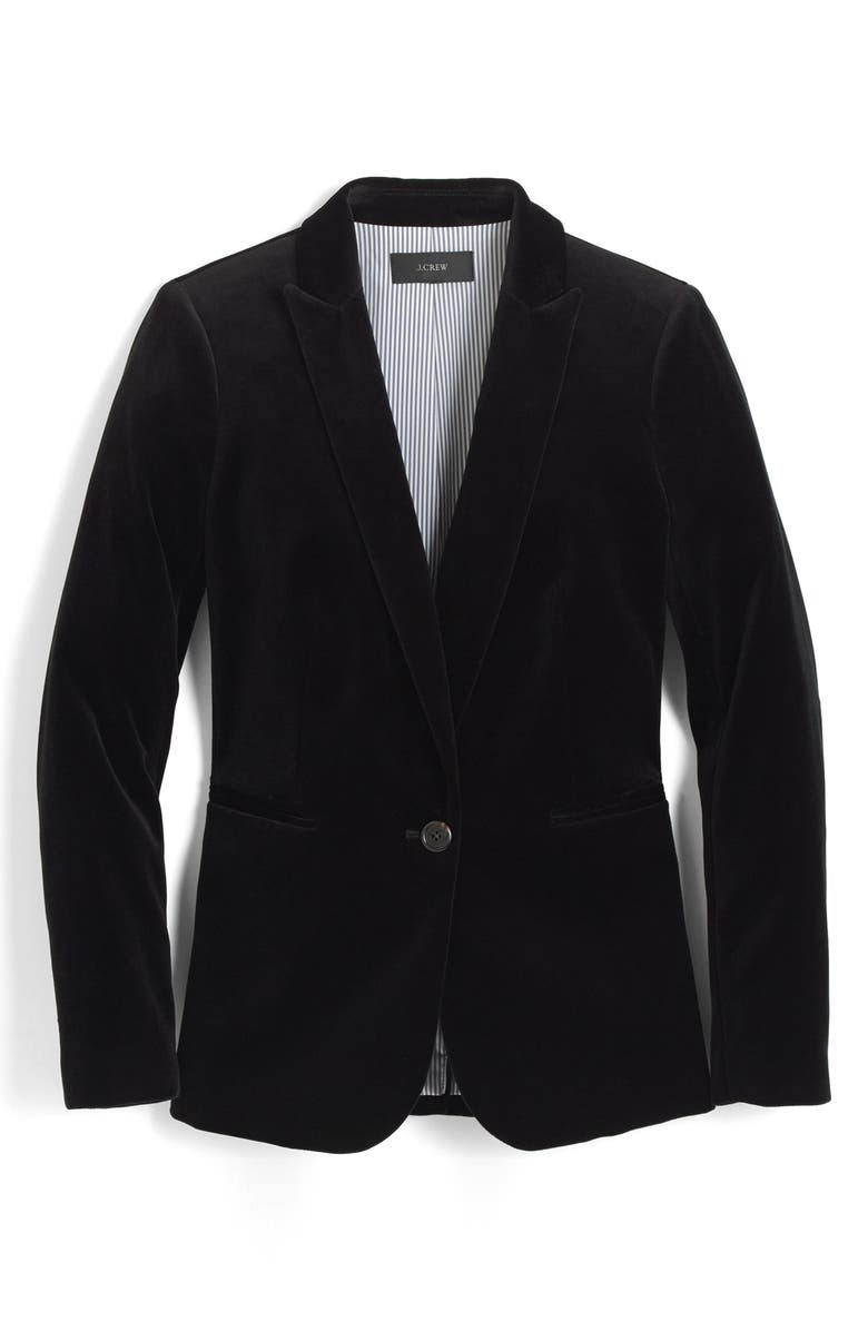 J.Crew Parke Velvet Blazer, Main, color, 