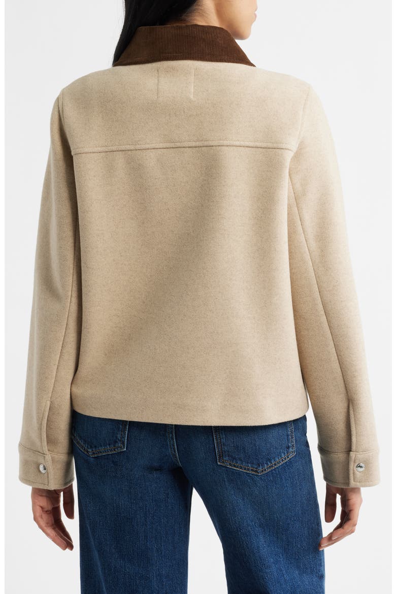 Corduroy Trim Jacket, Alternate, color, WHEAT