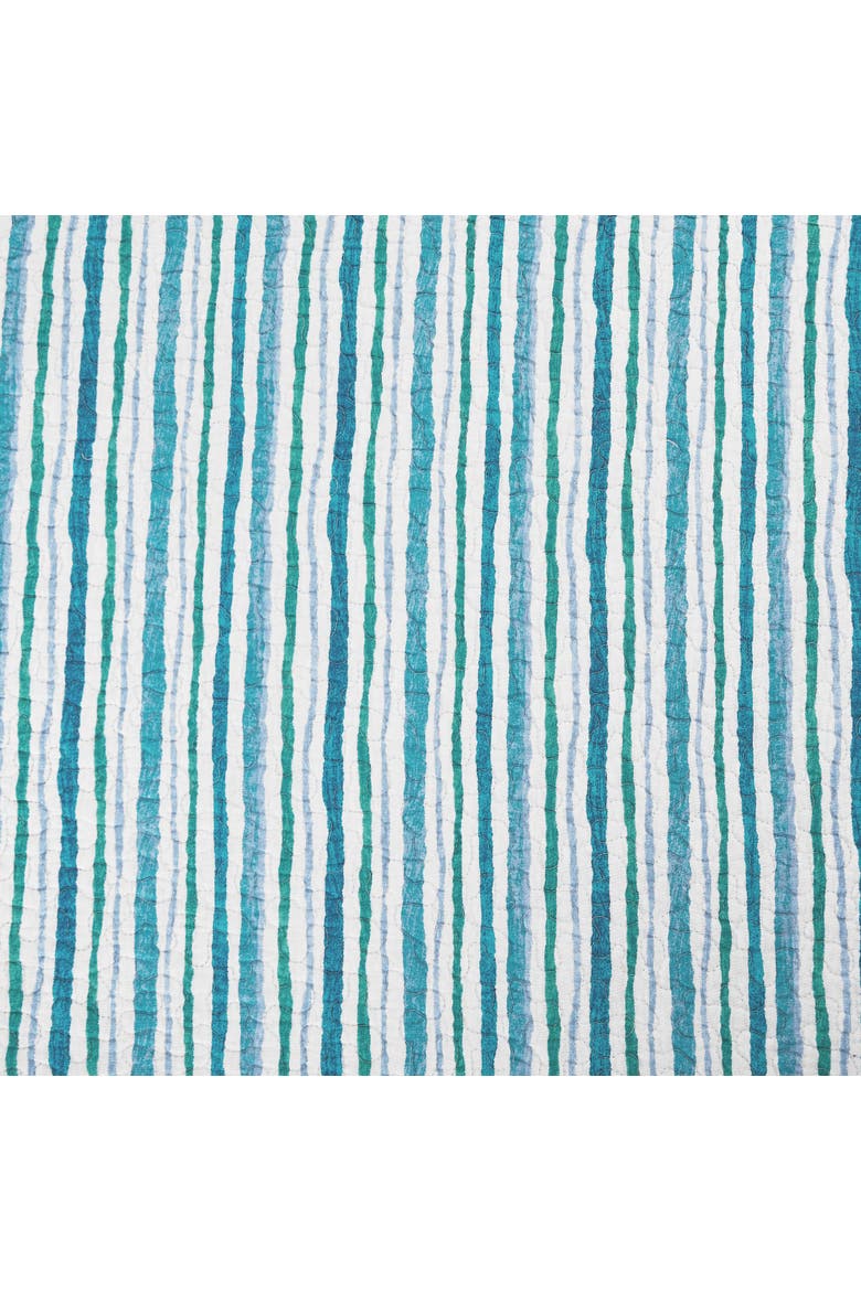 Turtle Bay Beach Coastal Cotton Quilt Set  - Reversible and Machine Washable, Alternate, color, Blue