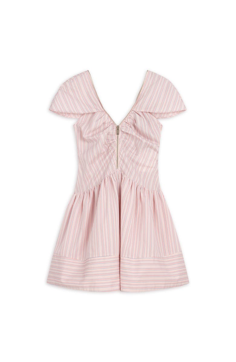 Nocturne Striped Mini Dress with Zipper Detail, Alternate, color,