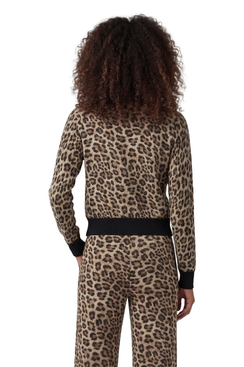 Leopard Womens Cropped Cardigan, Alternate, color, LEOPARD BROWN