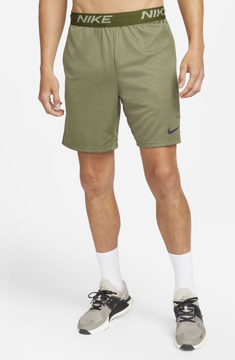 Nike Dri-FIT Veneer Training Shorts, Alternate, color, Green/ Heather/ Black