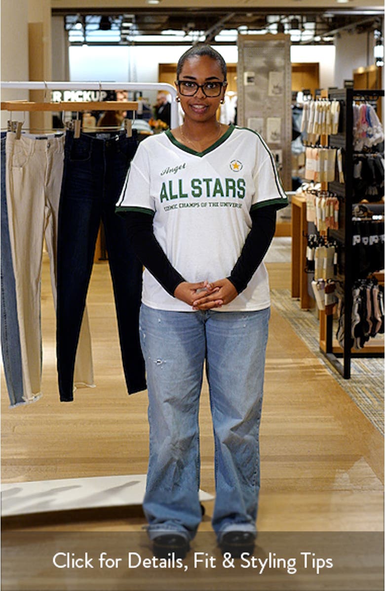 Angel All-Stars Cotton Graphic Baseball T-Shirt, sales video thumbnail