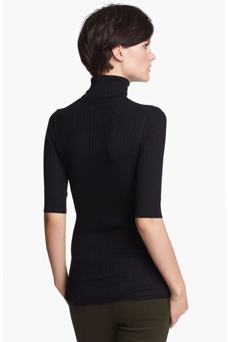 Ribbed Turtleneck, Alternate, color, BLACK