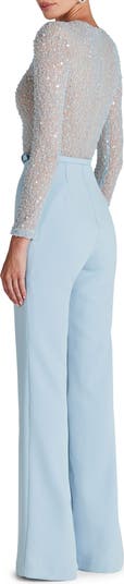 Misha Beaded Long Sleeve Wide Leg Jumpsuit