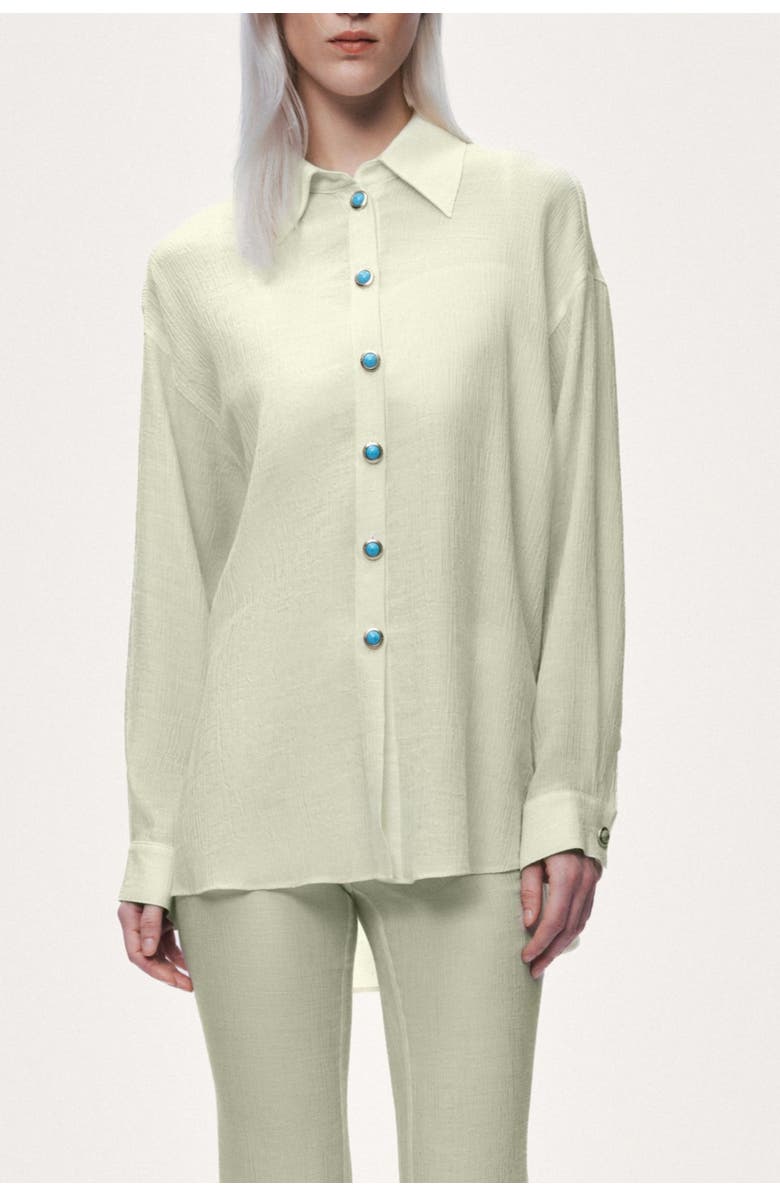 Nocturne Bustier Set Shirt, Main, color, Mint Green