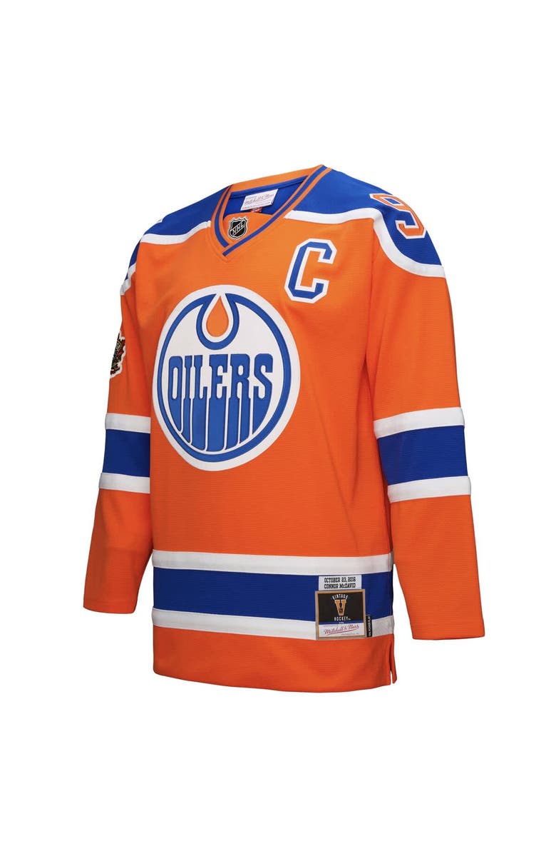 Mitchell & Ness Men's Mitchell & Ness Connor McDavid Orange Edmonton Oilers Power Play Jersey, Alternate, color, Orange