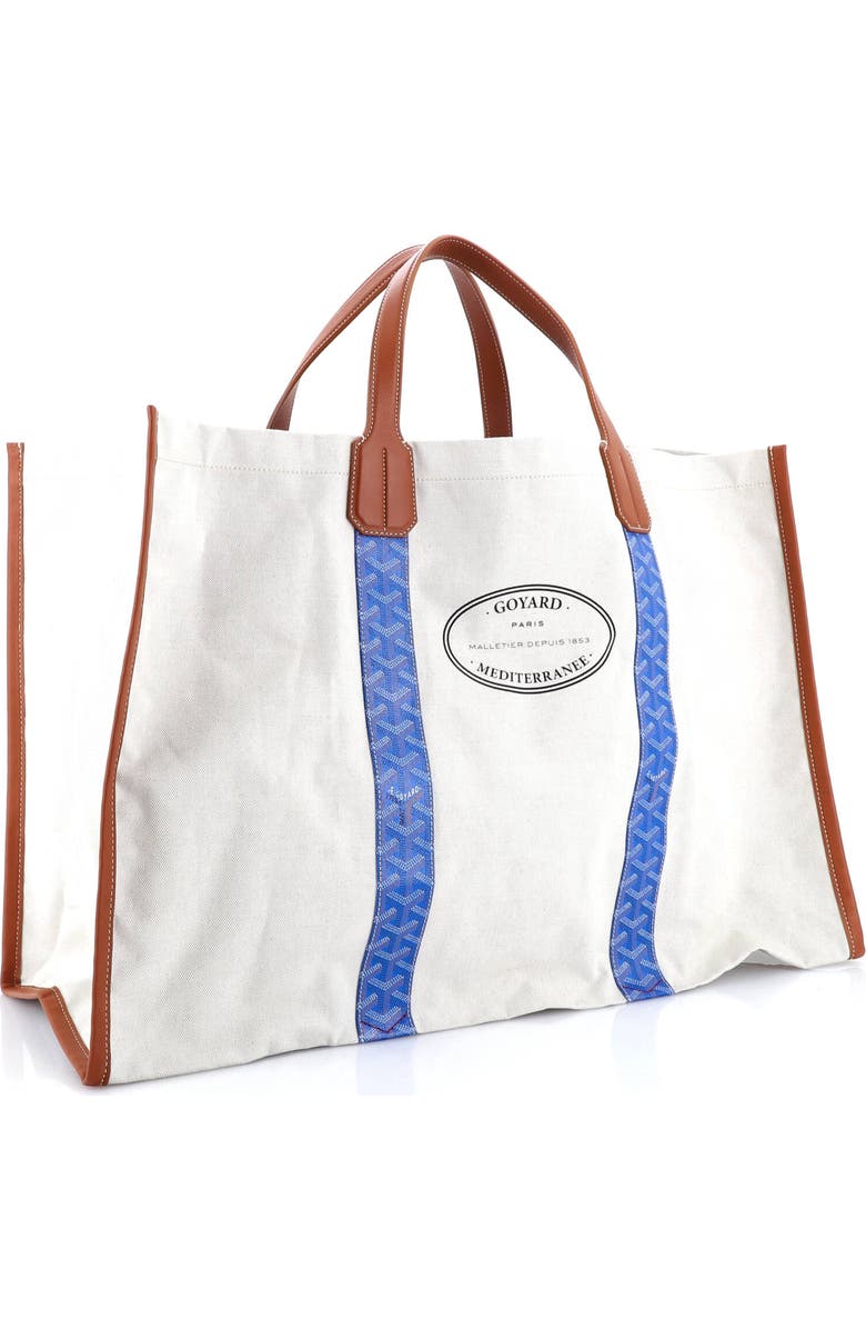 Pre-Owned Goyard Mediterranee Saint-Tropez Reversible Tote Coated Canvas, Alternate, color, Blue