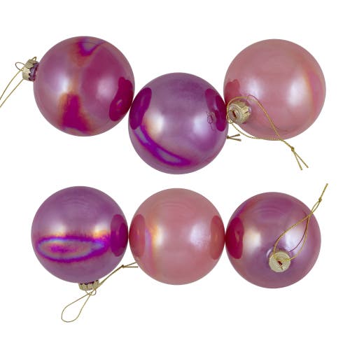 Northlight Shiny Glass Ball Christmas Ornaments In Multi