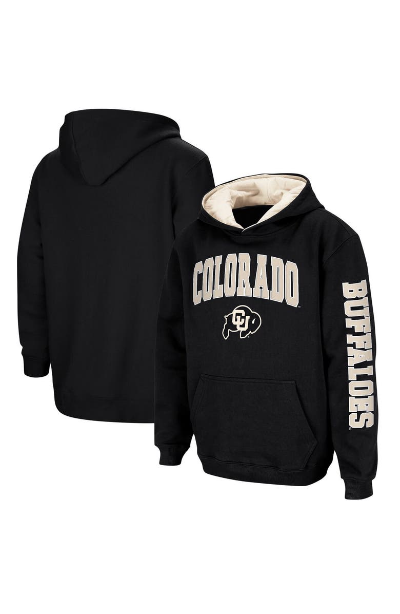 COLOSSEUM Youth Colosseum Black Colorado Buffaloes 2-Hit Team Pullover Hoodie, Main, color, Black