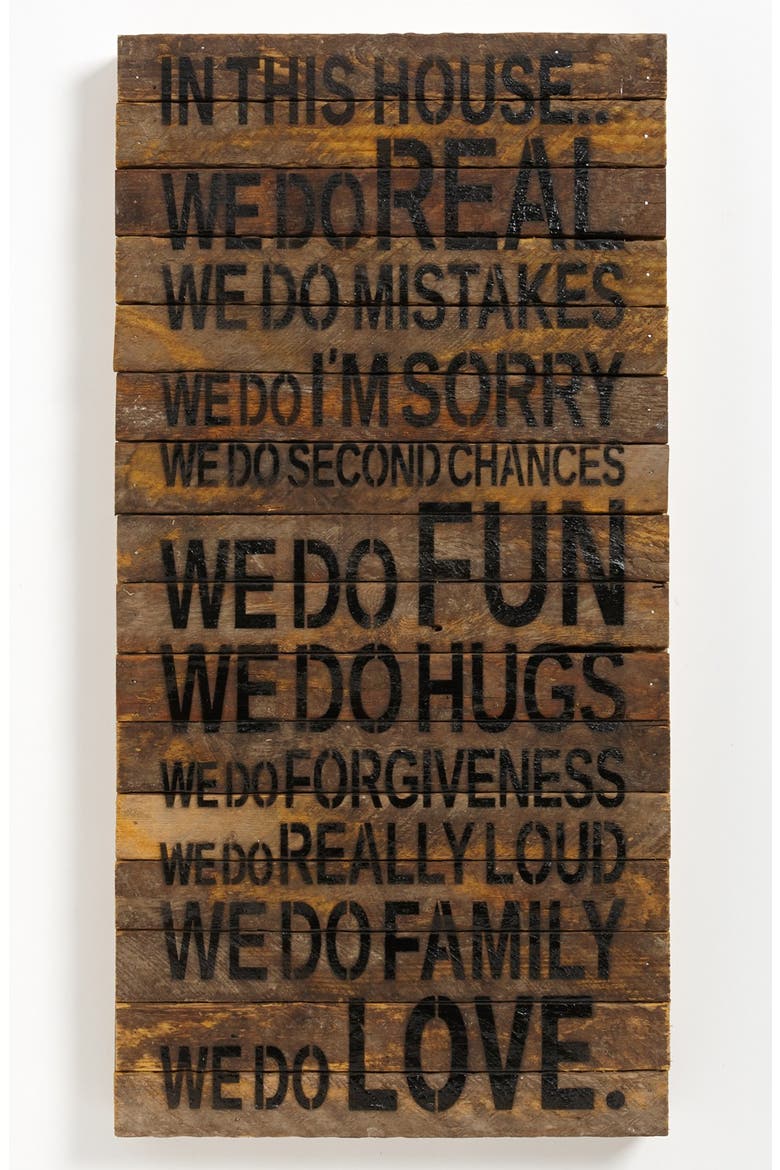 Repurposed Wood Wall Art, Main, color, BROWN