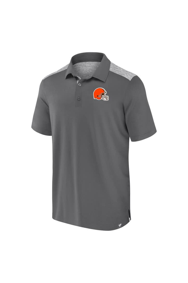 Men's Fanatics Gray Cleveland Browns Long Shot Polo, Alternate, color, Gray