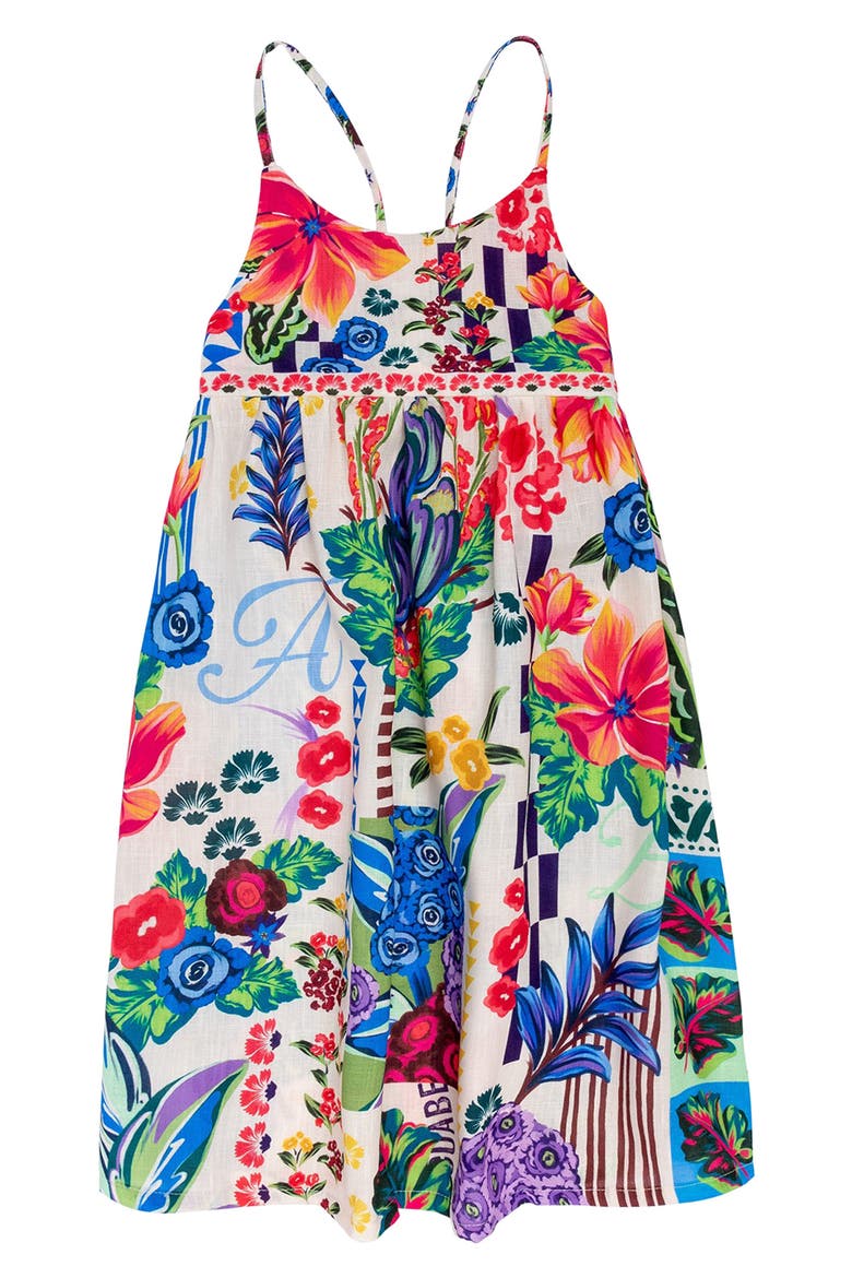 Kids' Capri Citrus Sundress, Main, color, WHITE/ MULTI