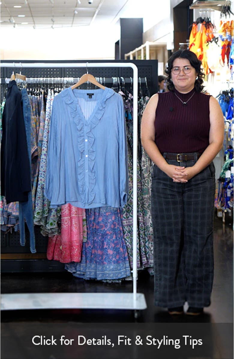 Ruffle Placket Button-Up Shirt, sales video thumbnail