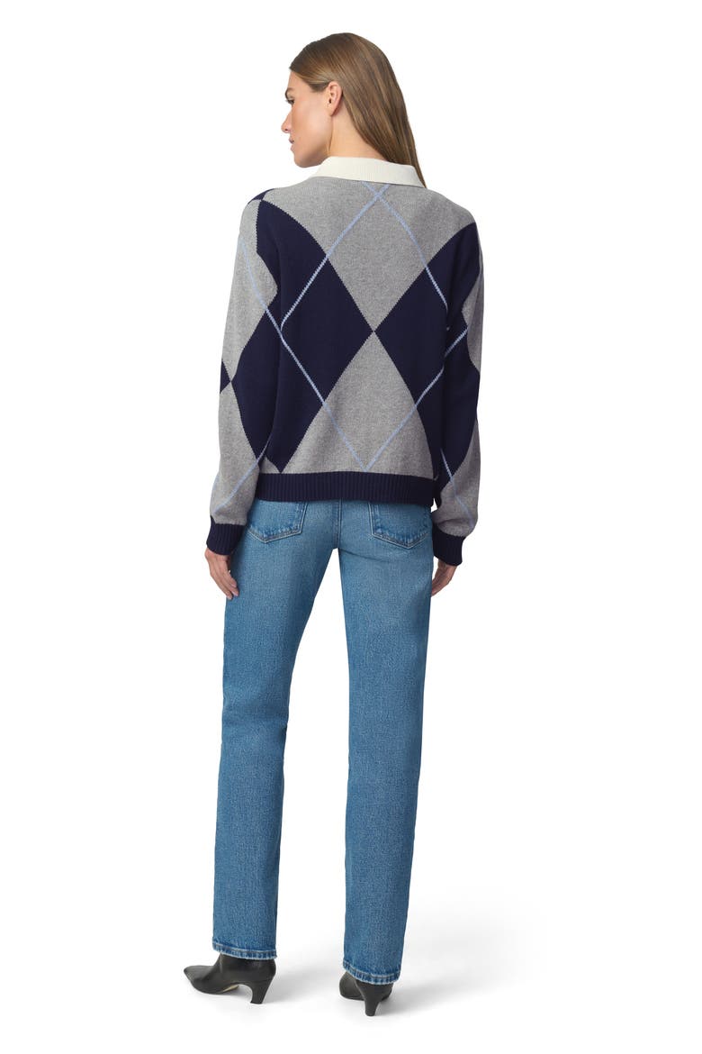 The Jude Collared Sweater, Alternate, color, BLUE ARGYLE