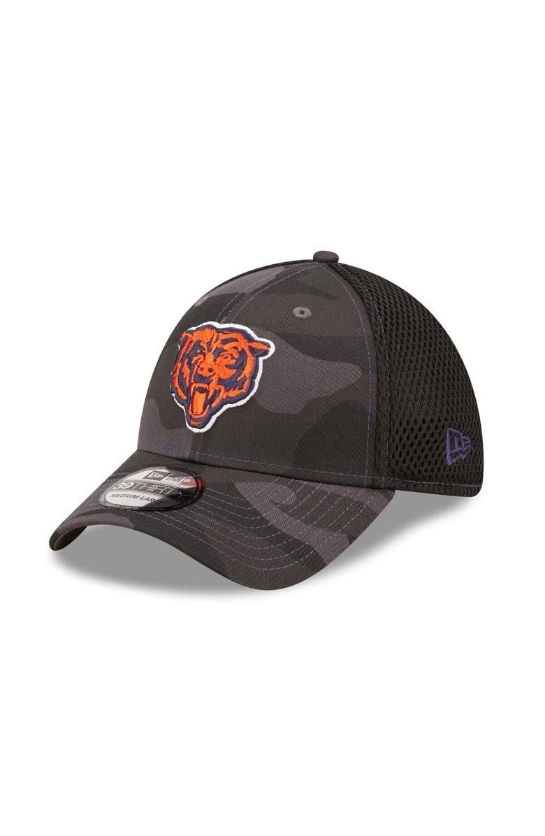 New Era Men's New Era Camo/Black Chicago Bears Team Logo Neo 39THIRTY Flex Hat, Alternate, color,