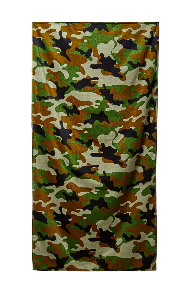DOHLER Camouflage Beach Towel - Green, Main, color,