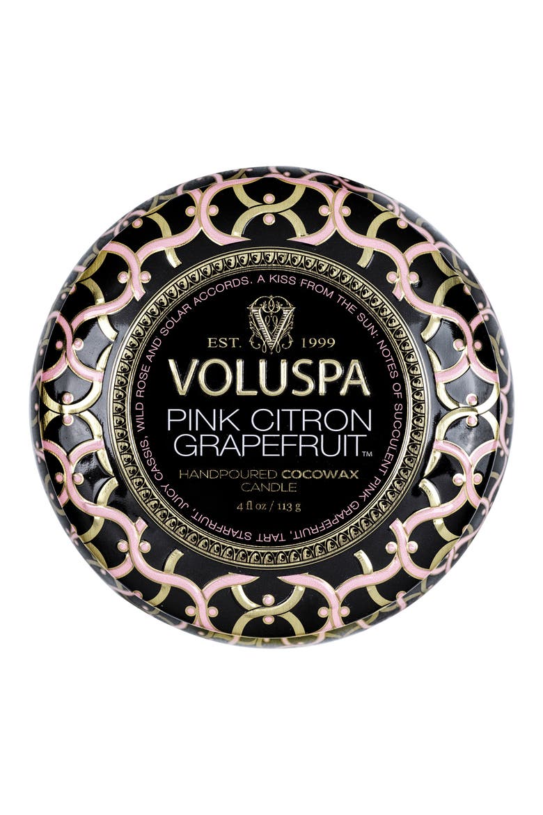 Pink Citron Grapefruit Mini Tin Candle, Alternate, color, PINK CITRON