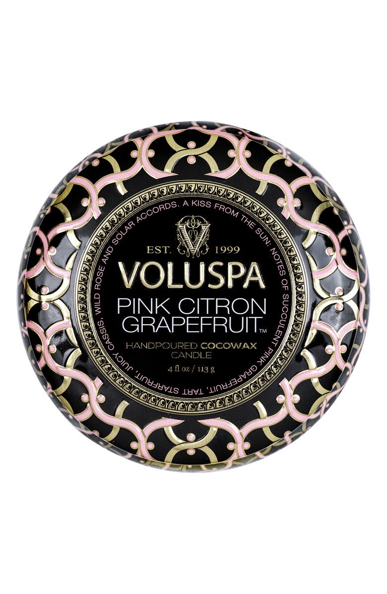 Voluspa Pink Citron Grapefruit Mini Tin Candle, Alternate, color, Pink Citron