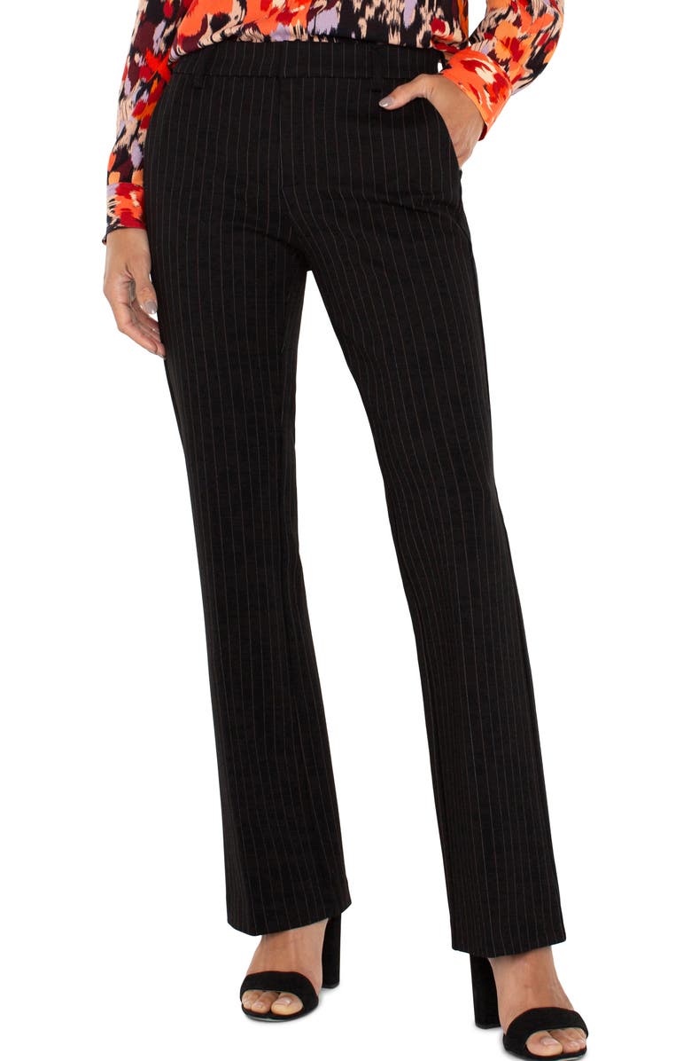Liverpool Los Angeles Pinstripe Flare Pants, Main, color, 