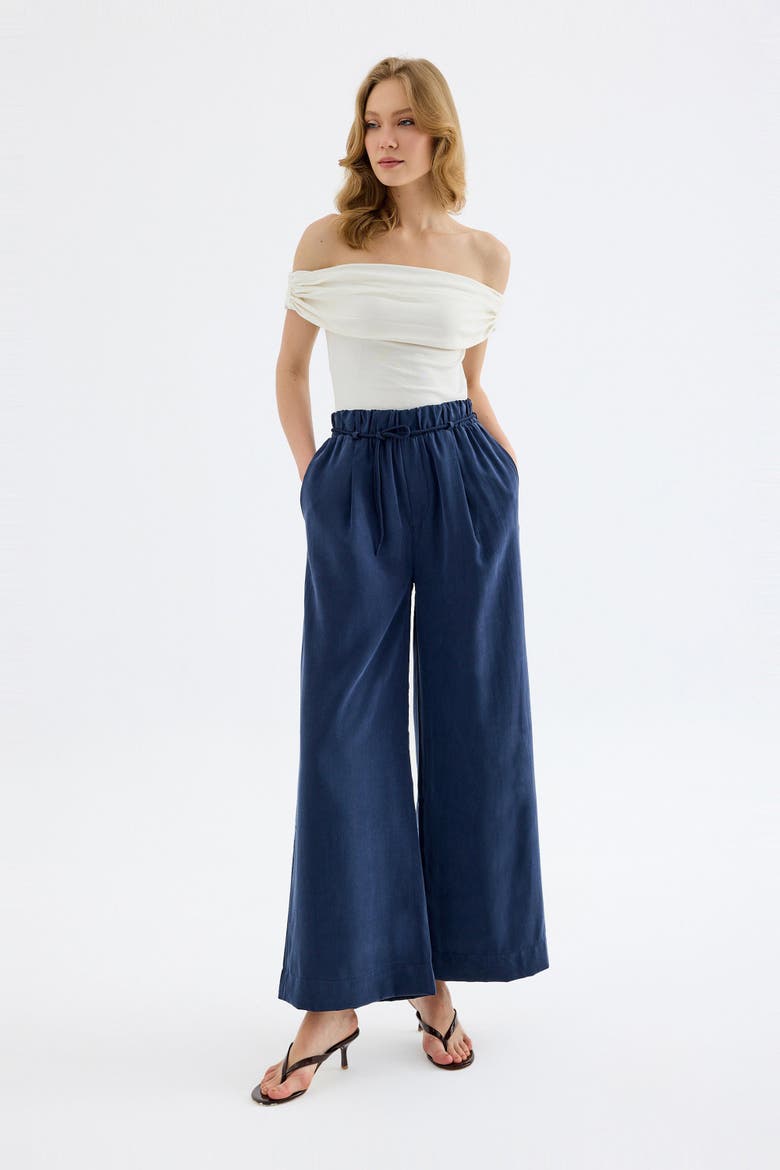 Calira Modal Wide Leg Pants, Alternate, color, Blue