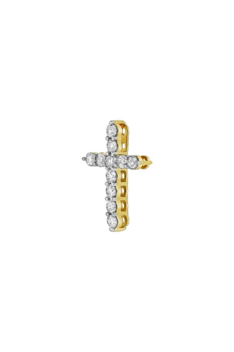 Heavenly Cross Diamond Pendant in 10K Yellow Gold, Alternate, color, 10K Yellow Gold