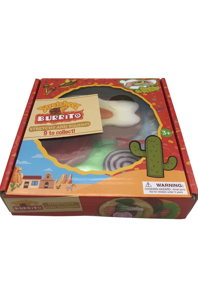 Burrito, Surprise Styles & Toppings, Stretchy Toy Food, 3+, Main, color, Multicolored