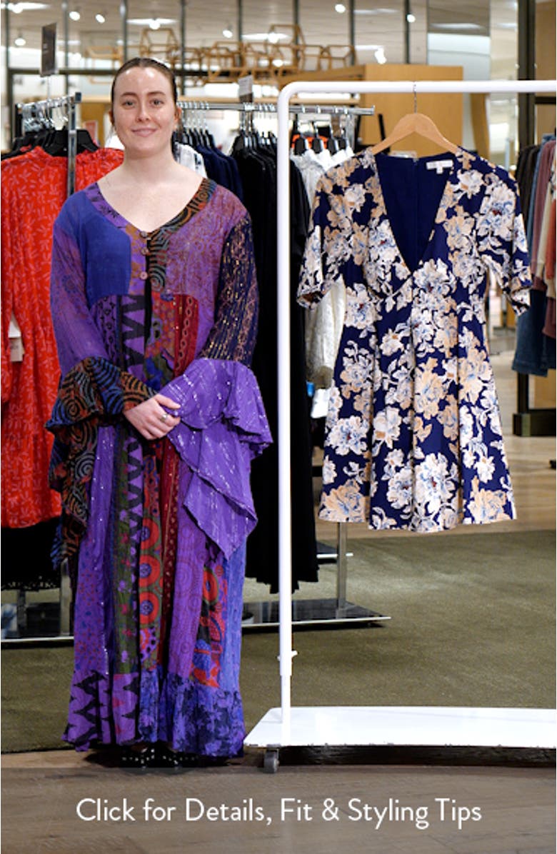 Zelma Floral Short Sleeve Minidress, sales video thumbnail