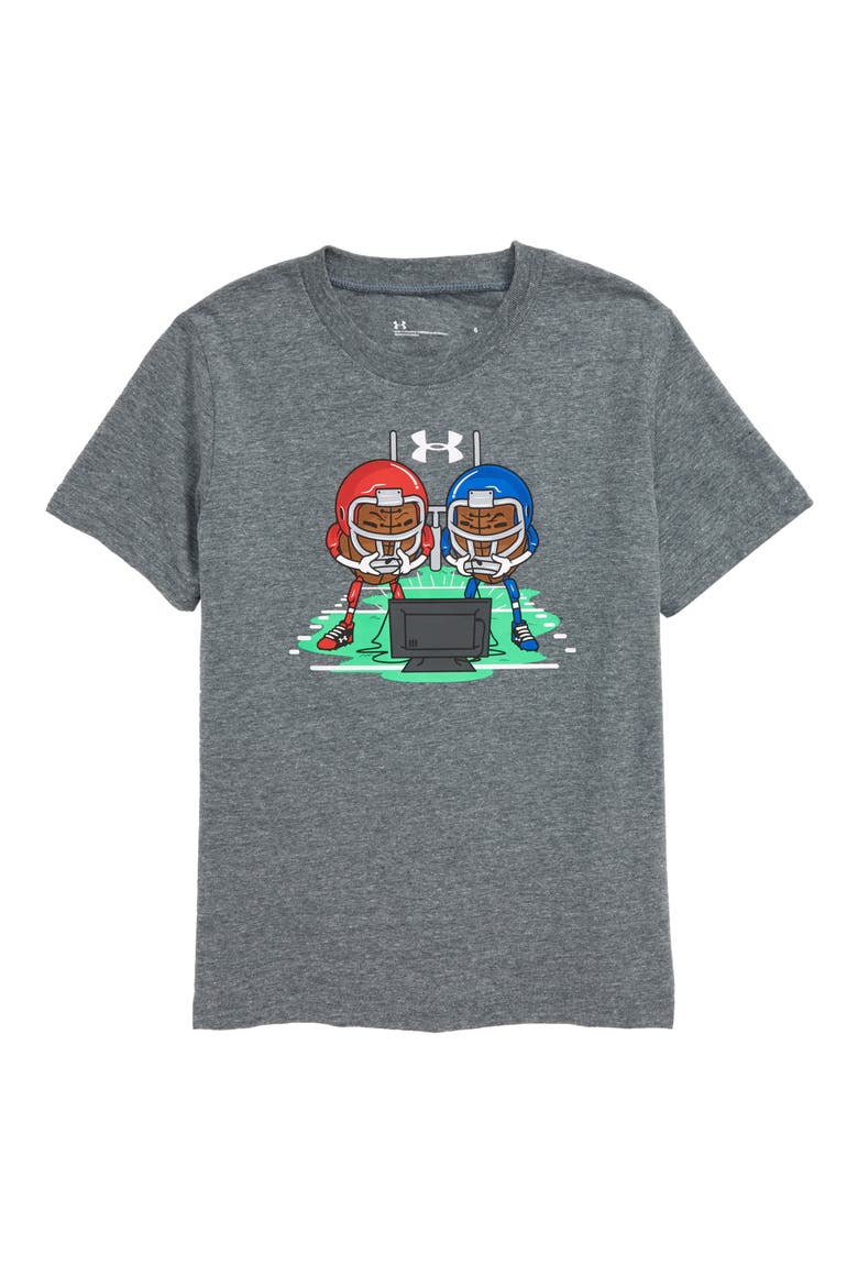 Football Players Performance Graphic Tee, Main, color, PITCH GRAY