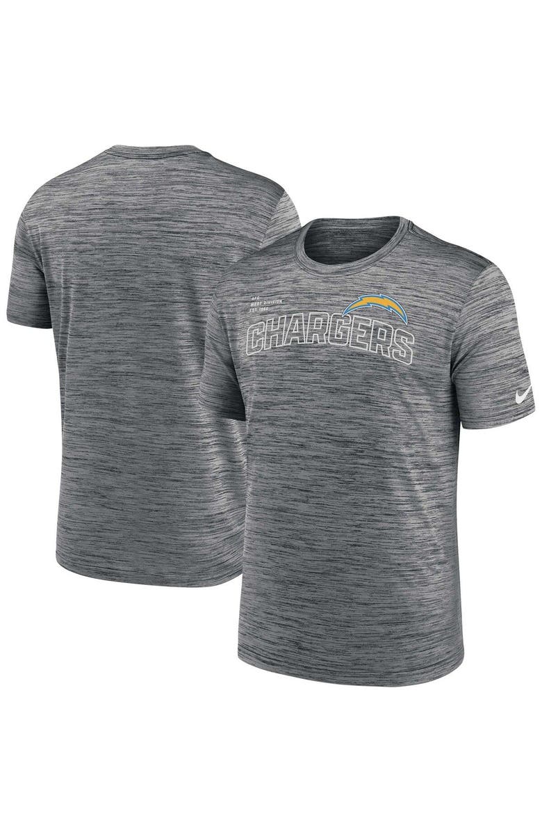 Nike Men's Nike  Anthracite Los Angeles Chargers Velocity Arch Performance T-Shirt, Main, color, Anthracite