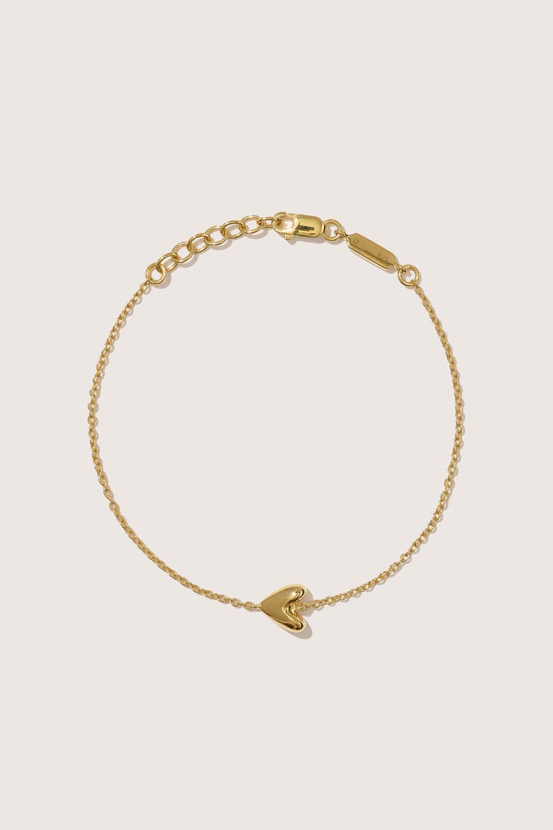 14kt Gold Vermeil Roscida Heart Bracelet, Main, color, Yellow Toned Gold