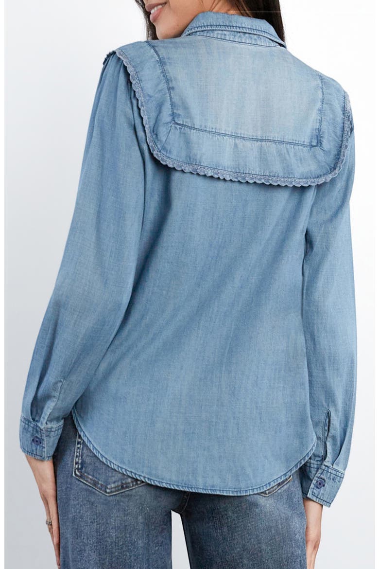 Regent Ruffle Lace Detail Shirt, Alternate, color, WASHED BLUE