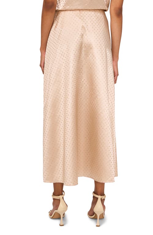 VINCE CAMUTO VINCE CAMUTO METALLIC DOT BIAS SATIN MAXI SKIRT