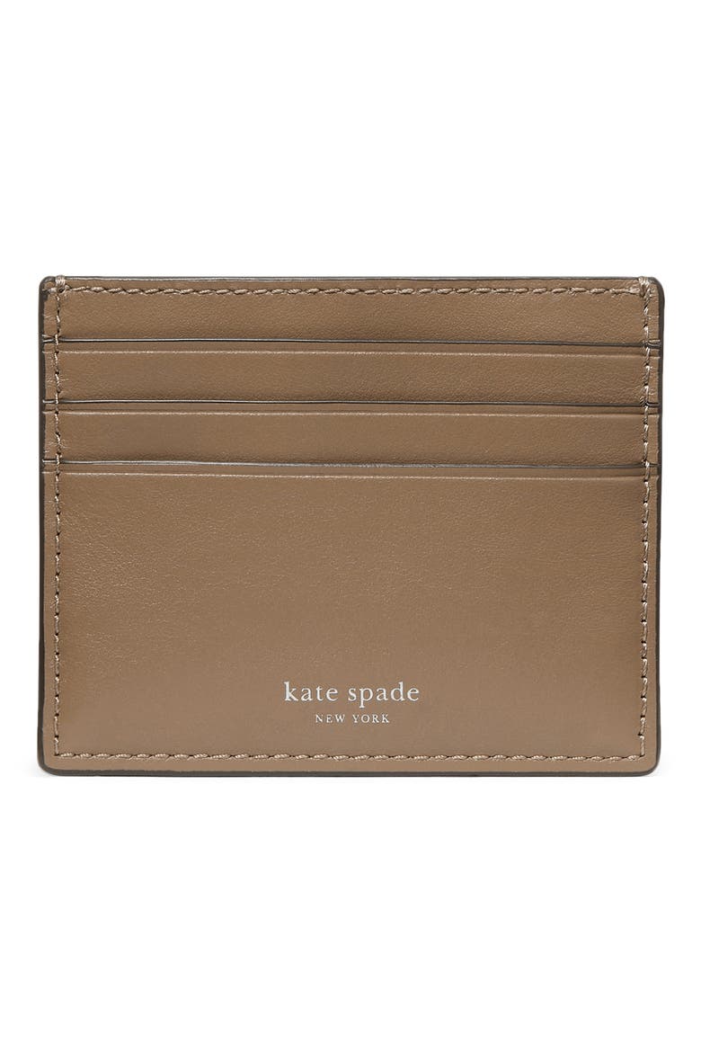 Classic Smooth Leather Card Case, Main, color, DRIFTWOOD