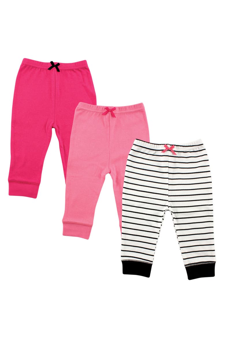 Comfortable Cotton Pants, Main, color, Girl Black Stripe