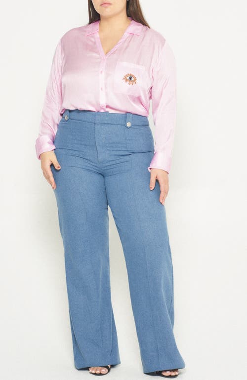 As By Df Evil Eye Blouse In Cherry Blossom